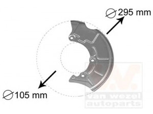 VAN WEZEL 5888371 apsauginis skydas, stabdžių diskas 
 Stabdžių sistema -> Diskinis stabdys -> Stabdžių dalys/priedai
1J0615311A