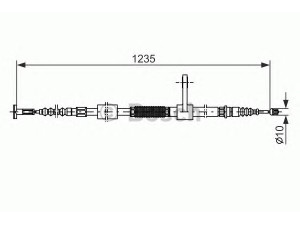 BOSCH 1 987 477 831 trosas, stovėjimo stabdys 
 Stabdžių sistema -> Valdymo svirtys/trosai
46847297, 46542828, 46847297