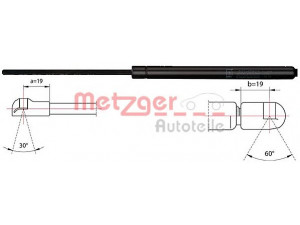 METZGER 2110449 dujinė spyruoklė, bagažinė 
 Priedai -> Bagažinė/pakrovimo skyrius
8731.L7