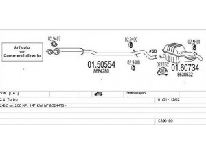 MTS C390190003282 išmetimo sistema 
 Išmetimo sistema -> Išmetimo sistema, visa