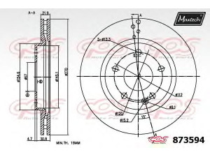 MAXTECH 873594.6880 stabdžių diskas
414 421 00 12