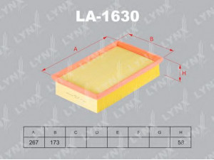 LYNXauto LA-1630 oro filtras 
 Techninės priežiūros dalys -> Techninės priežiūros intervalai
1232095, 1486703, 3M51601DA, 3M519601DA
