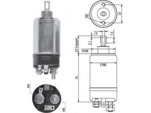 MAGNETI MARELLI 940113050247 solenoidinis jungiklis, starteris