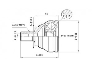 STATIM C.324 jungčių komplektas, kardaninis velenas 
 Ratų pavara -> Sujungimai/komplektas
1K0498099B, 1K0407311J