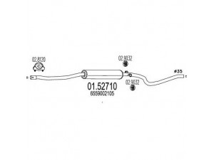MTS 01.52710 vidurinis duslintuvas 
 Išmetimo sistema -> Duslintuvas
6559002105