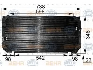 HELLA 8FC 351 300-521 kondensatorius, oro kondicionierius 
 Oro kondicionavimas -> Kondensatorius
88460-12410