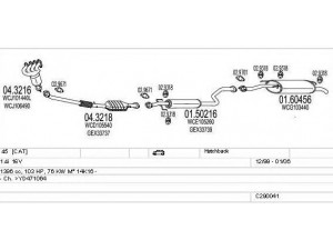 MTS C290041003496 išmetimo sistema 
 Išmetimo sistema -> Išmetimo sistema, visa