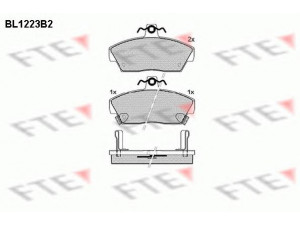 FTE BL1223B2 stabdžių trinkelių rinkinys, diskinis stabdys 
 Techninės priežiūros dalys -> Papildomas remontas
1638880, 1648236, 1666716, 1682360