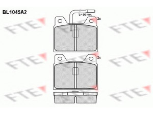 FTE BL1045A2 stabdžių trinkelių rinkinys, diskinis stabdys 
 Techninės priežiūros dalys -> Papildomas remontas
424557, 424816, 425007, 425008