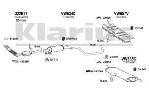 KLARIUS 931144U išmetimo sistema 
 Išmetimo sistema -> Išmetimo sistema, visa