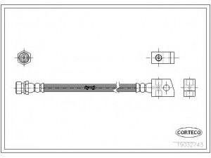 CORTECO 19032743 stabdžių žarnelė 
 Stabdžių sistema -> Stabdžių žarnelės
562362, 91149881, 91149882