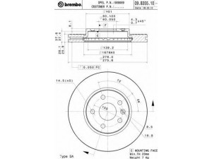 BREMBO 09.B355.10 stabdžių diskas 
 Dviratė transporto priemonės -> Stabdžių sistema -> Stabdžių diskai / priedai
569069, 569073, 13502044, 13502045