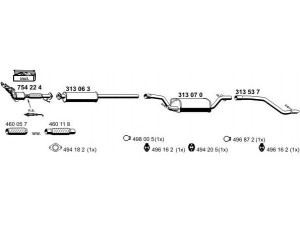 ERNST 030340 išmetimo sistema 
 Išmetimo sistema -> Išmetimo sistema, visa