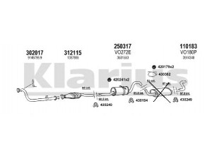 KLARIUS 960464E išmetimo sistema 
 Išmetimo sistema -> Išmetimo sistema, visa