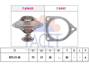 FACET 7.8441 termostatas, aušinimo skystis 
 Aušinimo sistema -> Termostatas/tarpiklis -> Thermostat