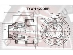 ASVA TYWH-120DBR rato stebulė 
 Ašies montavimas/vairavimo mechanizmas/ratai -> Rato stebulė/montavimas -> Rato stebulė
42450-02060, 42450-12070, 42450-12080