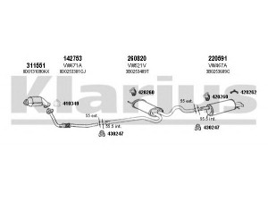 KLARIUS 931274E išmetimo sistema 
 Išmetimo sistema -> Išmetimo sistema, visa