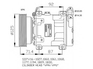 NRF 32742G kompresorius, oro kondicionierius 
 Oro kondicionavimas -> Kompresorius/dalys
6001547455, 6001548723, 6001549991