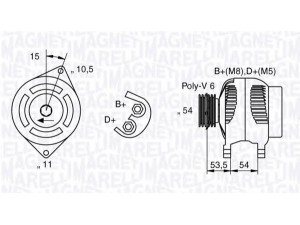 MAGNETI MARELLI 063377016010 kintamosios srovės generatorius 
 Elektros įranga -> Kint. sr. generatorius/dalys -> Kintamosios srovės generatorius
51727338, 51859058