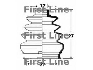 FIRST LINE FCB2894 gofruotoji membrana, kardaninis velenas 
 Ratų pavara -> Gofruotoji membrana
46308006