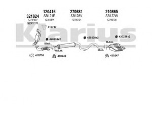 KLARIUS 750214E išmetimo sistema 
 Išmetimo sistema -> Išmetimo sistema, visa