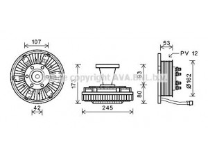 AVA QUALITY COOLING IVC107 sankaba, radiatoriaus ventiliatorius 
 Aušinimo sistema -> Radiatoriaus ventiliatorius
504032693AD, 504115438AD