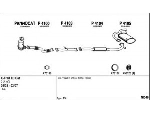 FENNO NI549 išmetimo sistema 
 Išmetimo sistema -> Išmetimo sistema, visa