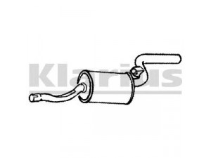 KLARIUS 230159 galinis duslintuvas 
 Išmetimo sistema -> Duslintuvas
4410958, 4430696, 4430796, 5947688