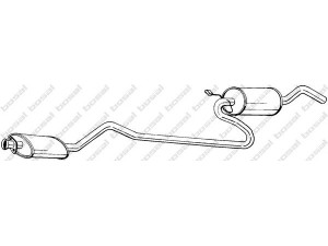 BOSAL 288-767 vidurinis duslintuvas 
 Išmetimo sistema -> Duslintuvas
5026793, 6189446