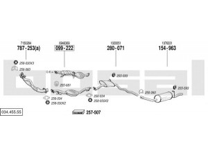 BOSAL 034.455.55 išmetimo sistema 
 Išmetimo sistema -> Išmetimo sistema, visa
