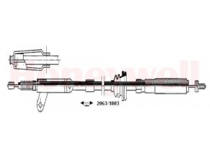 BENDIX 432700B trosas, stovėjimo stabdys 
 Stabdžių sistema -> Valdymo svirtys/trosai
1387937, 13879370, 3516478, 35164789
