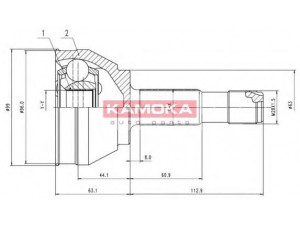 KAMOKA 6706 jungčių komplektas, kardaninis velenas 
 Ratų pavara -> Sujungimai/komplektas
1495537080