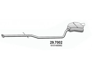 ASSO 29.7002 galinis duslintuvas 
 Išmetimo sistema -> Duslintuvas
18101485992, 18107526612, 18307537082