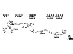 WALKER VW72262 išmetimo sistema 
 Išmetimo sistema -> Išmetimo sistema, visa