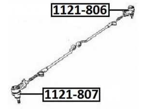 ASVA 1121-807 skersinės vairo trauklės galas 
 Vairavimas -> Vairo mechanizmo sujungimai
03 24 039, 260 018 07, 901 400 07