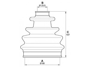 OPEN PARTS SJK7267.00 gofruotoji membrana, kardaninis velenas 
 Ratų pavara -> Gofruotoji membrana
1603277, 93182542