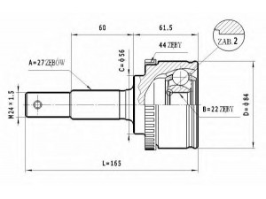 STATIM C.520 jungčių komplektas, kardaninis velenas 
 Ratų pavara -> Sujungimai/komplektas
39211-2F025