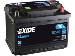 EXIDE EC700 starterio akumuliatorius; starterio akumuliatorius 
 Elektros įranga -> Akumuliatorius
61 21 6 946 332, 61 21 8 385 395
