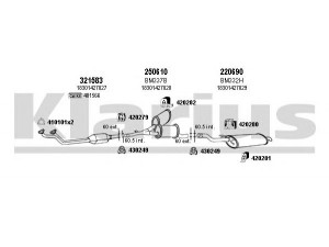 KLARIUS 060287E išmetimo sistema 
 Išmetimo sistema -> Išmetimo sistema, visa