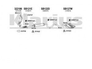 KLARIUS 750224U išmetimo sistema 
 Išmetimo sistema -> Išmetimo sistema, visa