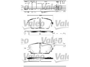 VALEO 601299 stabdžių trinkelių rinkinys, diskinis stabdys 
 Techninės priežiūros dalys -> Papildomas remontas
58101-1YA30, 581011YA30