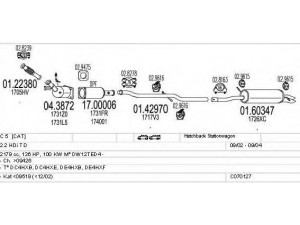 MTS C070127001054 išmetimo sistema 
 Išmetimo sistema -> Išmetimo sistema, visa