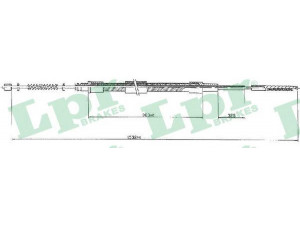 LPR C0802B trosas, stovėjimo stabdys 
 Stabdžių sistema -> Valdymo svirtys/trosai
6K0609721C, 6K0609721C