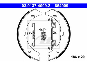 ATE 03.0137-4009.2 stabdžių trinkelių komplektas, stovėjimo stabdis 
 Stabdžių sistema -> Rankinis stabdys
639 420 02 20