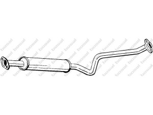 BOSAL 284-099 vidurinis duslintuvas 
 Išmetimo sistema -> Duslintuvas
20300-AV705, 20300-AV706