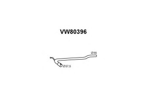 VENEPORTE VW80396 remonto vamzdis, katalizatorius 
 Išmetimo sistema -> Katalizatoriaus keitiklis
028131089AX, 028131089EX, 028131089FX