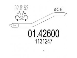 MTS 01.42600 išleidimo kolektorius 
 Išmetimo sistema -> Išmetimo vamzdžiai
1131247