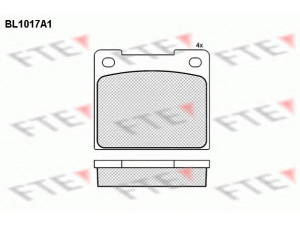 FTE BL1017A1 stabdžių trinkelių rinkinys, diskinis stabdys 
 Techninės priežiūros dalys -> Papildomas remontas
82315997, 1424023, 1487401, 1540857