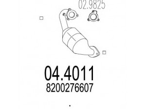 MTS 04.4011 katalizatoriaus keitiklis 
 Išmetimo sistema -> Katalizatoriaus keitiklis
8200276607