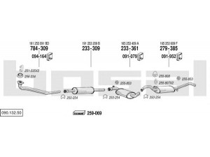 BOSAL 090.132.50 išmetimo sistema 
 Išmetimo sistema -> Išmetimo sistema, visa